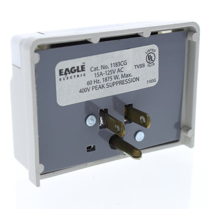 Eagle Surge Computer Gray 3-1 Full Protection Adapter 15A 125V 2P3W 1183CG-K