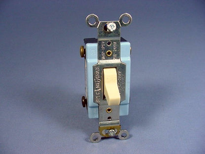 Eagle 1202V Ivory Electric Industrial Double Pole Toggle Wall Light Switch 15A
