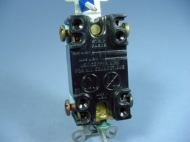 Eagle 1202V Ivory Electric Industrial Double Pole Toggle Wall Light Switch 15A