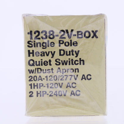 Eagle Ivory Heavy Duty Toggle Light Switch 20A 120V Single Pole 1238-2V