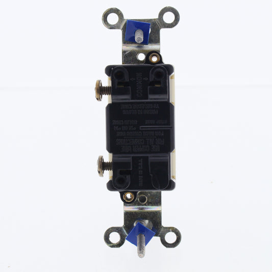 Eagle Ivory Heavy Duty Toggle Light Switch 20A 120V Single Pole 1238-2V