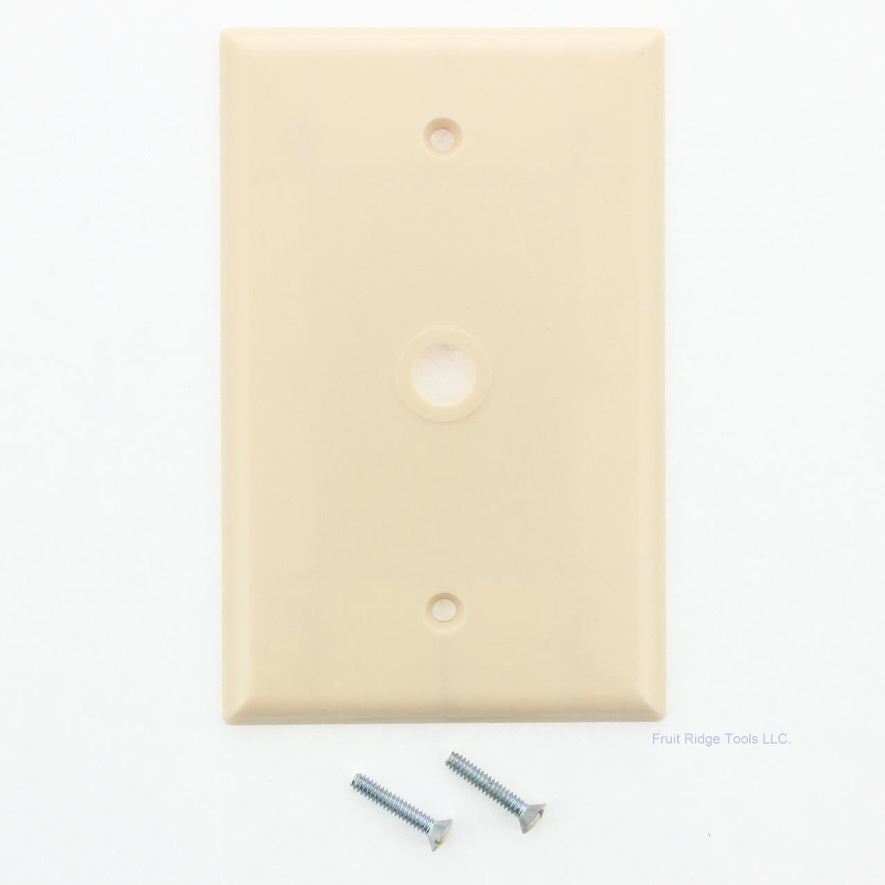 Eagle 2028V White 1-Gang Phone 3/8" Plastic Mid-Size Wallplate Cover Box Mount