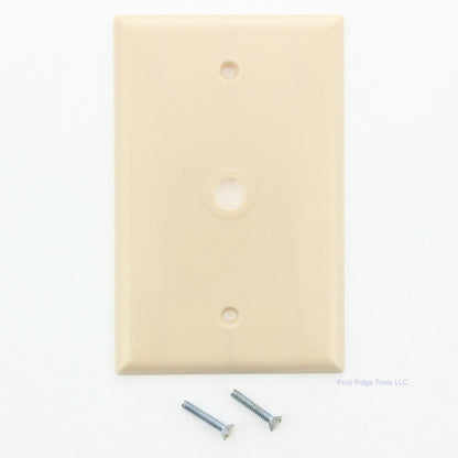 Eagle 2028V White 1-Gang Phone 3/8" Plastic Mid-Size Wallplate Cover Box Mount