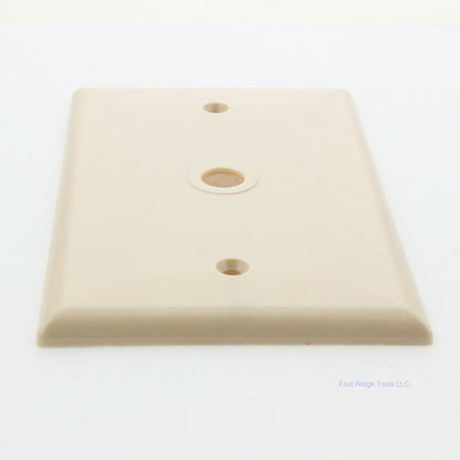 Eagle 2028V White 1-Gang Phone 3/8" Plastic Mid-Size Wallplate Cover Box Mount