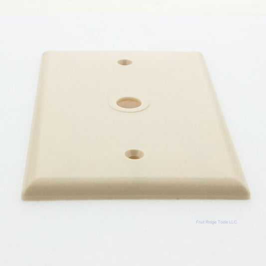 Eagle 2028V White 1-Gang Phone 3/8" Plastic Mid-Size Wallplate Cover Box Mount