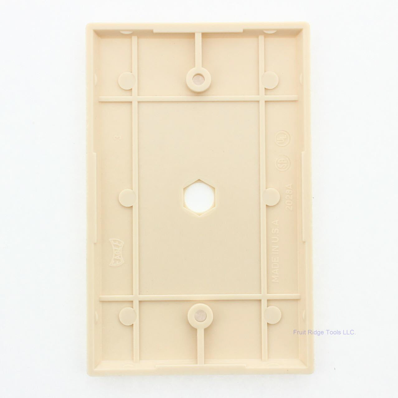Eagle 2028V White 1-Gang Phone 3/8" Plastic Mid-Size Wallplate Cover Box Mount
