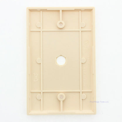 Eagle 2028V White 1-Gang Phone 3/8" Plastic Mid-Size Wallplate Cover Box Mount