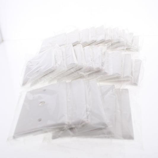 Eagle 2028W White 1-Gang Mid-Size Phone 3/8" Hole Thermoset Wallplates 25-Pack