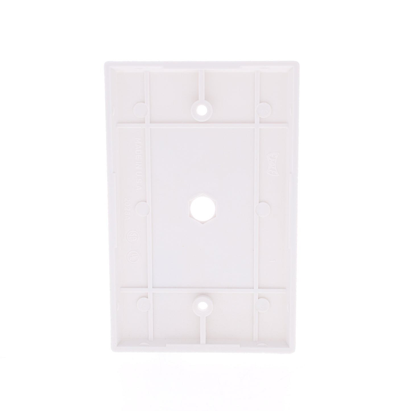 Eagle 2028W White 1-Gang Mid-Size Phone 3/8" Hole Thermoset Wallplates 25-Pack