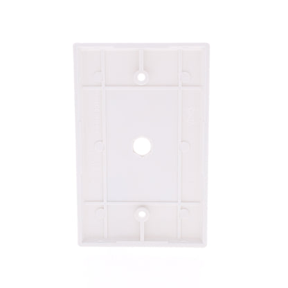 Eagle 2028W White 1-Gang Mid-Size Phone 3/8" Hole Thermoset Wallplates 25-Pack