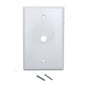 Eagle 2028W White One-Gang Midi Telephone 3/8" Hole Wall Plate Plastic Thermoset