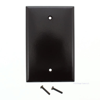 Eagle 2029B Brown 1-Gang Blank Plastic Mid-Size Wallplate Cover Plate Box Mount