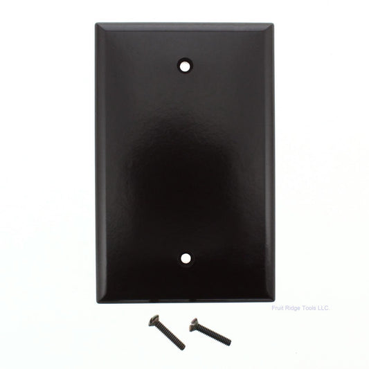 Eagle 2029B Brown 1-Gang Blank Plastic Mid-Size Wallplate Cover Plate Box Mount
