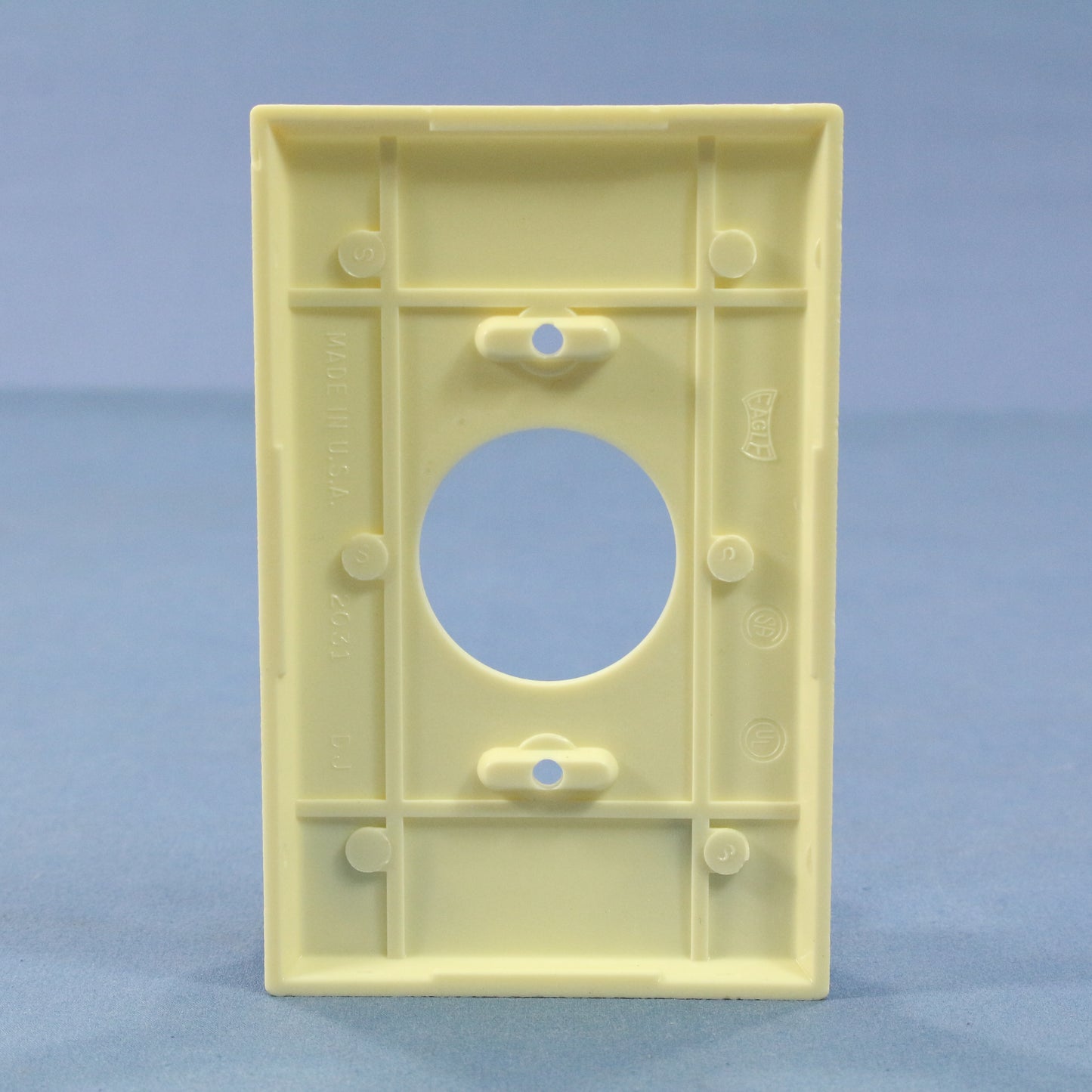 Eagle 2031A Almond 1-Gang Single 1.406" Outlet Plastic Mid-Size Wallplate Cover