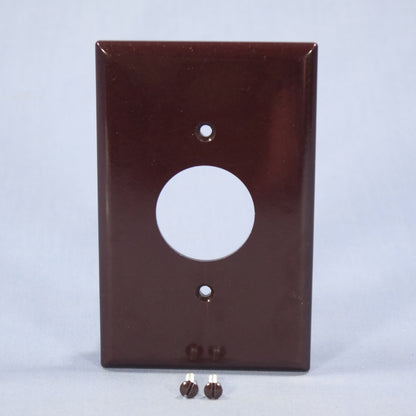 Eagle 2031B Brown 1-Gang Single 1.406" Outlet Plastic Mid-Size Wallplate Cover