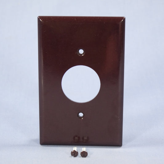 Eagle 2031B Brown 1-Gang Single 1.406" Outlet Plastic Mid-Size Wallplate Cover