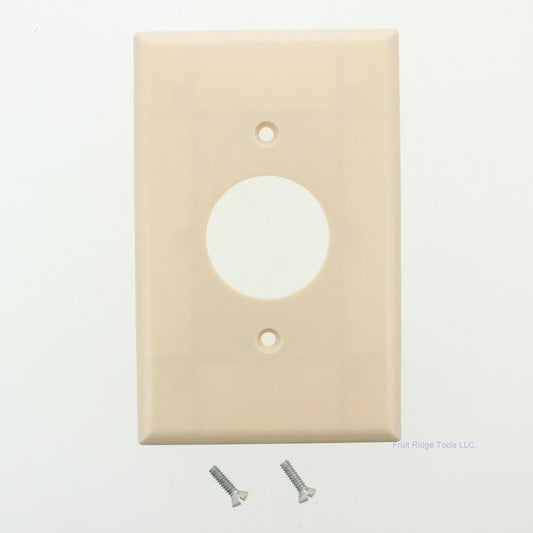 Eagle 2031V Ivory 1-Gang Single 1.406" Outlet Plastic Mid-Size Wallplate Cover