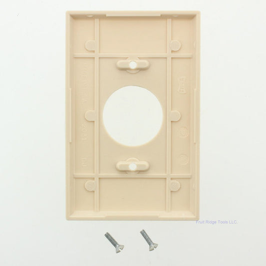 Eagle 2031V Ivory 1-Gang Single 1.406" Outlet Plastic Mid-Size Wallplate Cover