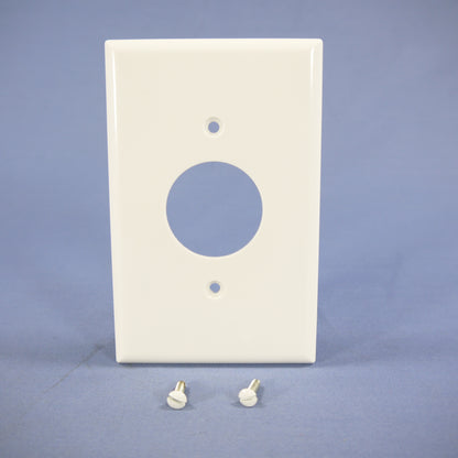 Eagle 2031W White 1-Gang Single 1.406" Outlet Plastic Mid-Size Wallplate Cover