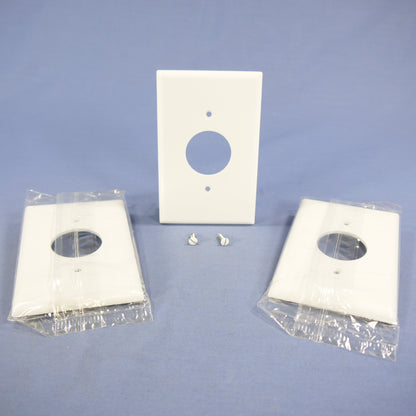 Eagle 2031W White 1-Gang 1.406in. Outlet Plastic Mid-Size Wallplate Cover 3pcs