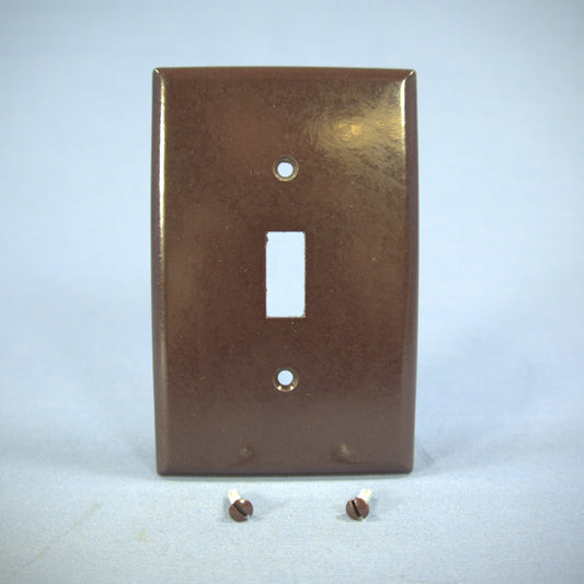 Eagle 2034B Brown 1-Gang Toggle Switch Plastic Mid-Size Wallplate Covers 5-pack