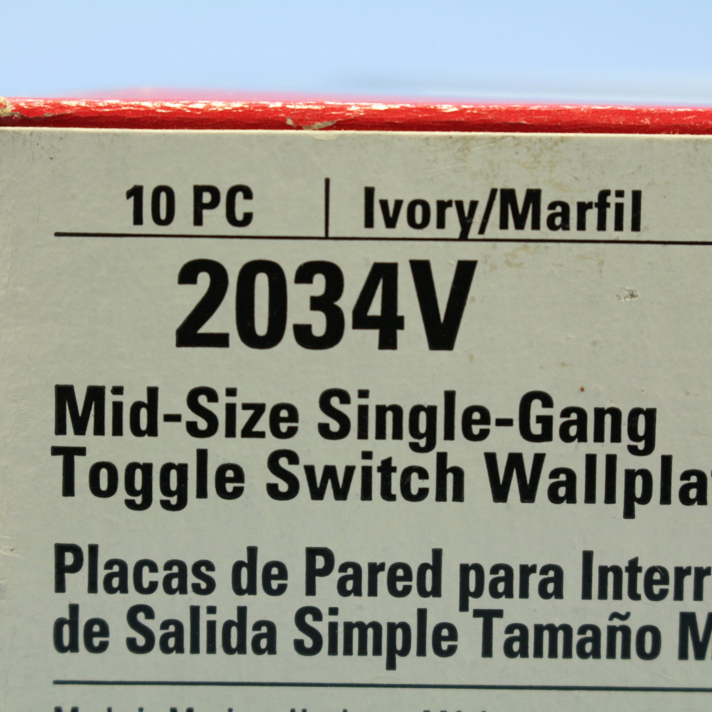 Eagle 2034V Ivory 1-Gang Toggle Switch Plastic Mid-Size Wallplate Covers 10-pack