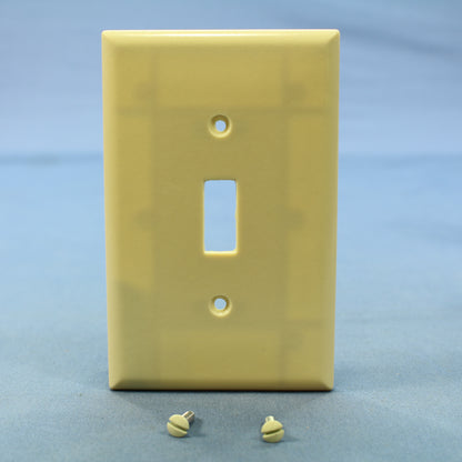 Eagle 2034V Ivory 1-Gang Toggle Switch Plastic Mid-Size Wallplate Covers 10-pack