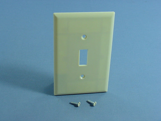 Eagle 2034V Ivory 1-Gang Toggle Switch Plastic Mid-Size Wallplate Cover Plate