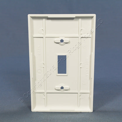 Eagle 2034W White 1-Gang Toggle Switch Plastic Mid-Size Wallplate Cover Plate