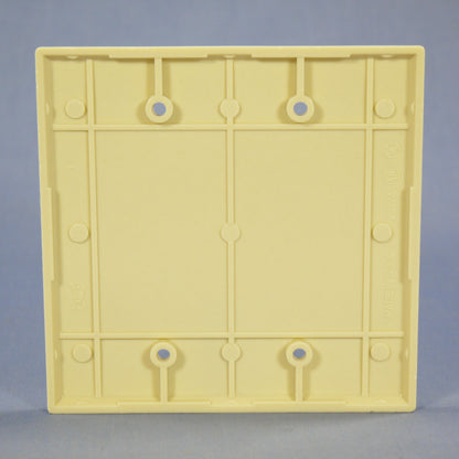 Eagle 2037V Ivory 2-Gang Blank Mid-Size Thermoset Wallplate Cover Box Mount