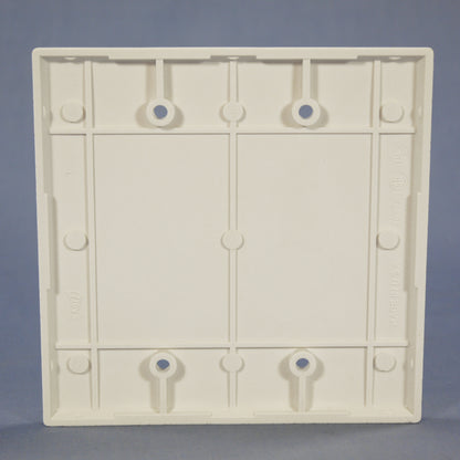 Eagle 2037W White 2-Gang Blank Plastic Mid-Size Wallplate Cover Plate Box Mount