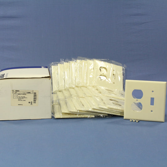 Eagle 2038B Almond 2-Gang Mid-Size Switch Receptacle Outlet Cover Plates 25-Pack