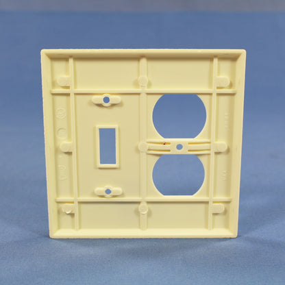 Eagle 2038A Almond 2-Gang Toggle Duplex Plastic Mid-Size Wallplate Cover 2-pack