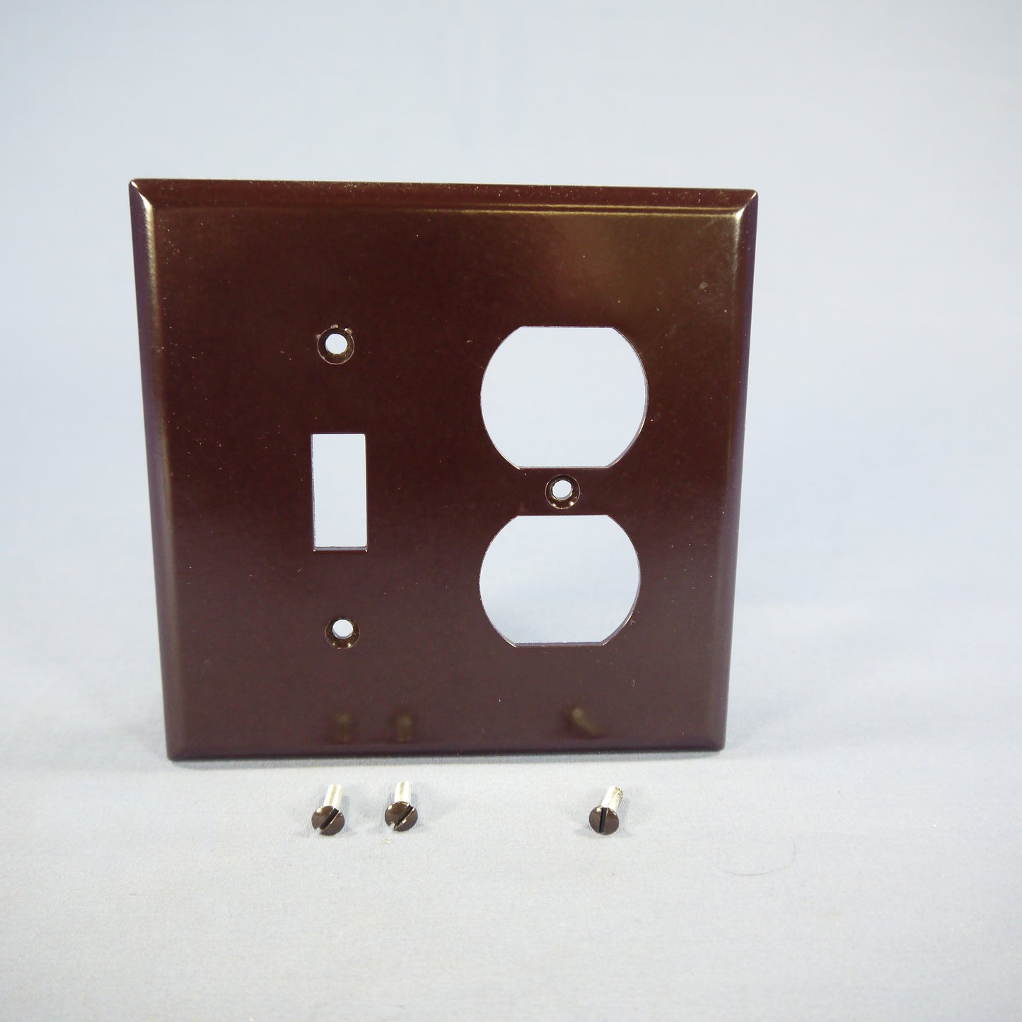 Eagle 2038B Brown 2-Gang Toggle Duplex Outlet Plastic Mid-Size Wallplate Cover