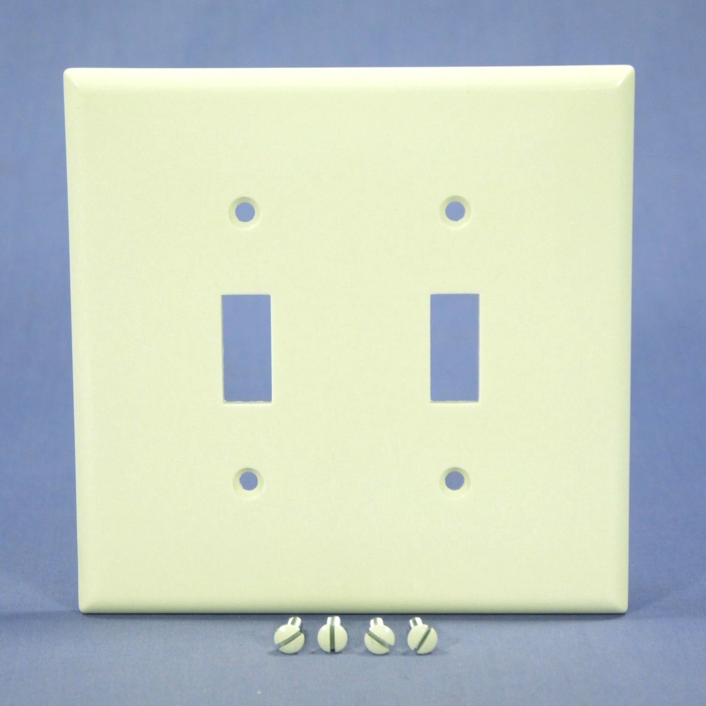 Eagle 2039A Almond 2-Gang Toggle Switch Plastic Mid-Size Wallplate Cover Plate