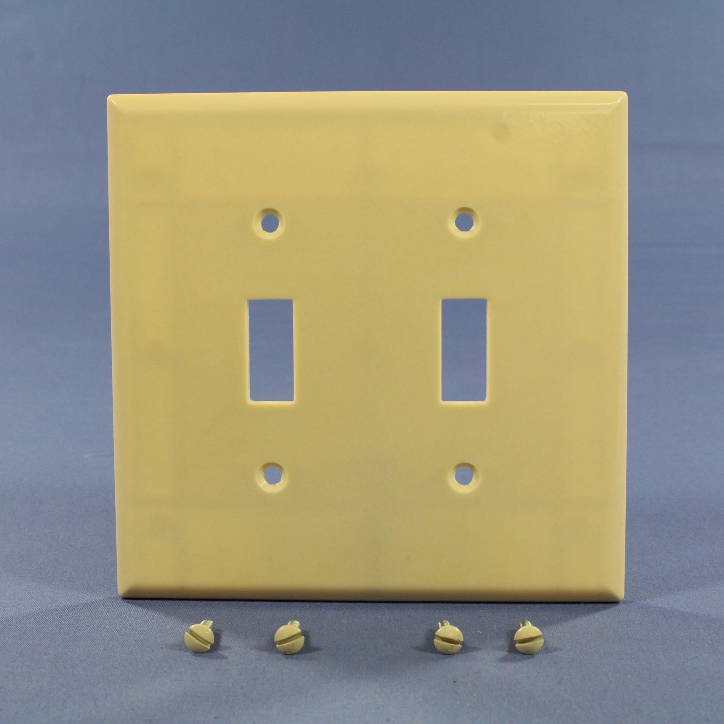 Eagle 2039V Ivory 2-Gang Toggle Switch Plastic Mid-Size Wallplate Cover Plate
