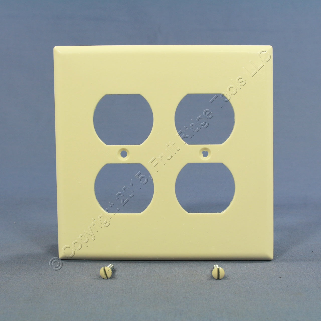 Eagle 2050A Almond 2-Gang Duplex Outlet Plastic Mid-Size Wallplate Cover Plate