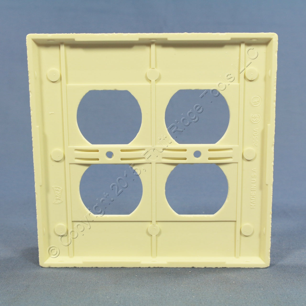 Eagle 2050A Almond 2-Gang Duplex Outlet Plastic Mid-Size Wallplate Cover Plate