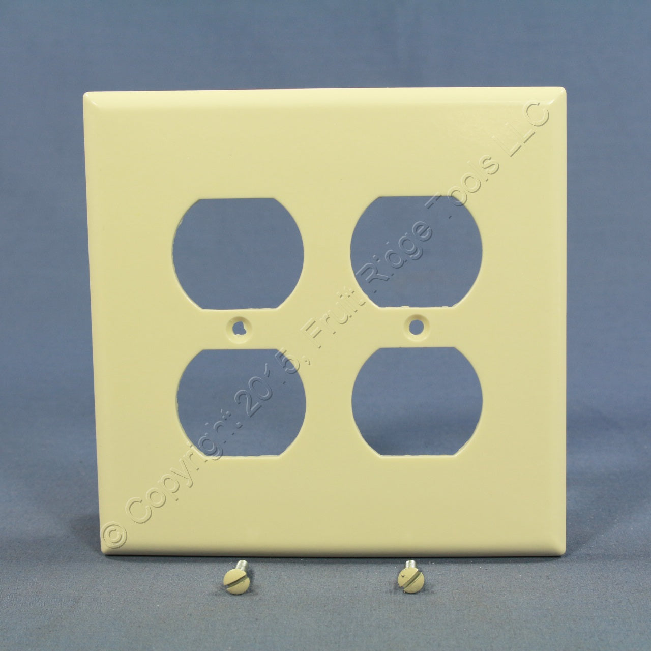 Eagle 2050A Almond 2-Gang Duplex Outlet Plastic Mid-Size Wallplate Covers 2-pack