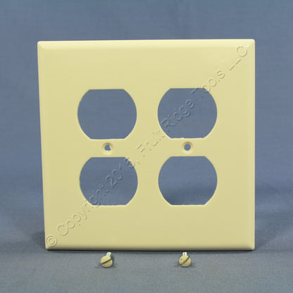 Eagle 2050A Almond 2-Gang Duplex Outlet Plastic Mid-Size Wallplate Covers 2-pack