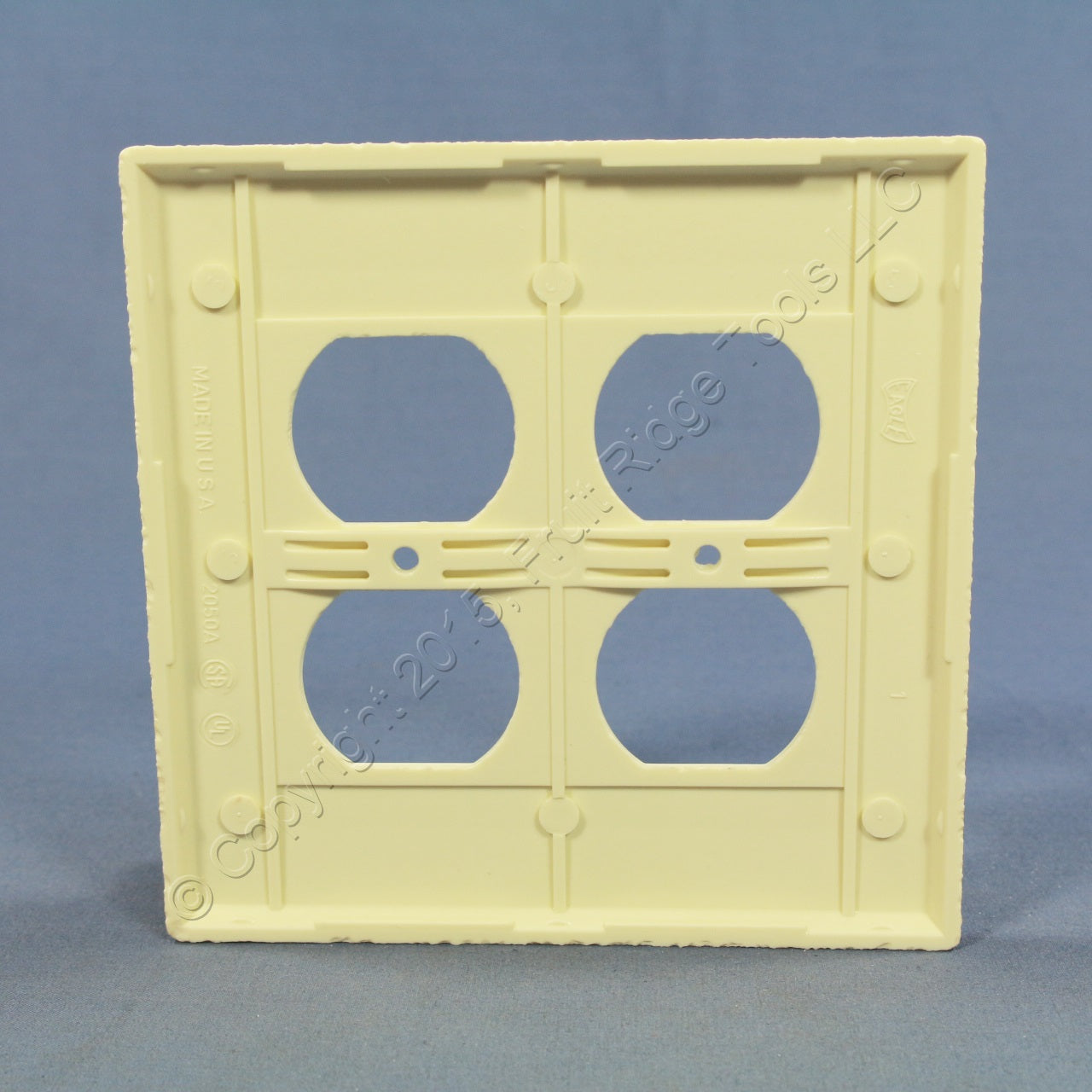 Eagle 2050A Almond 2-Gang Duplex Outlet Plastic Mid-Size Wallplate Covers 2-pack