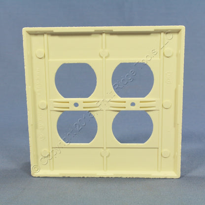 Eagle 2050A Almond 2-Gang Duplex Outlet Plastic Mid-Size Wallplate Covers 2-pack