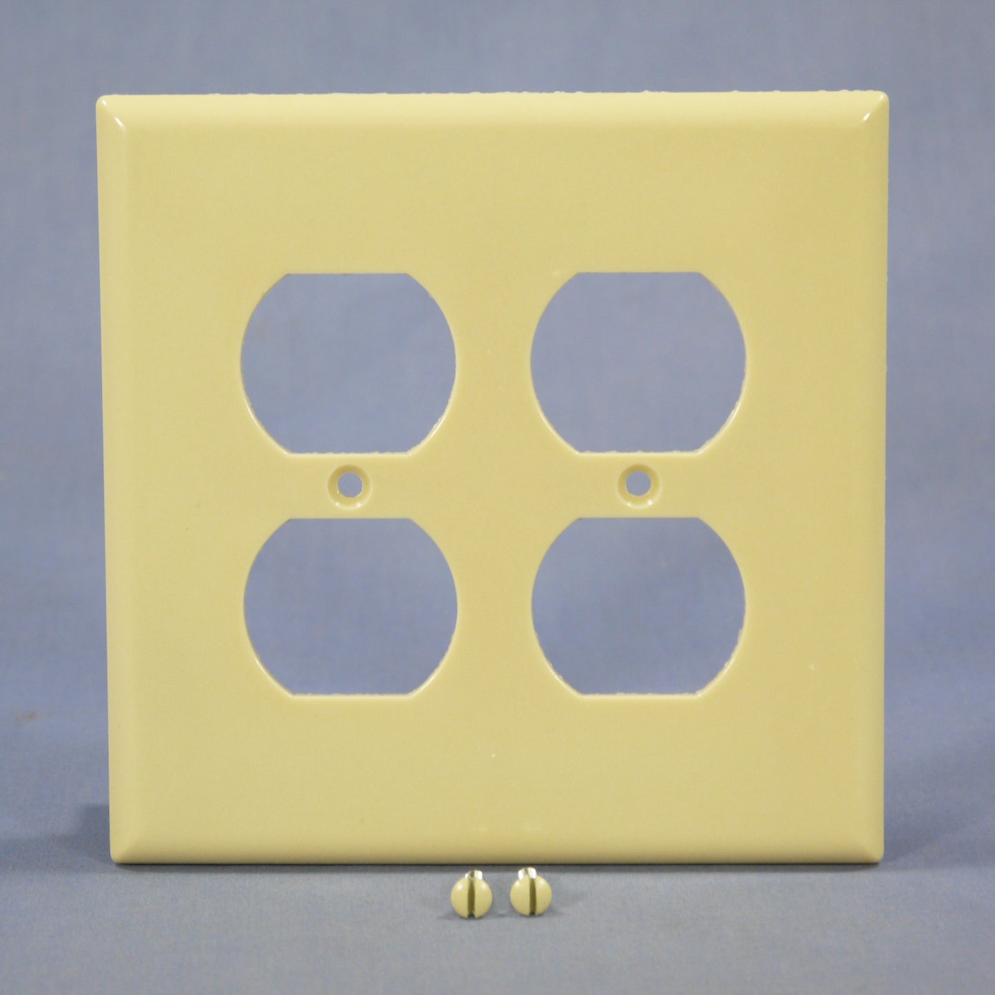 Eagle 2050V Ivory 2-Gang Duplex Outlet Plastic Mid-Size Wallplate Cover Plate