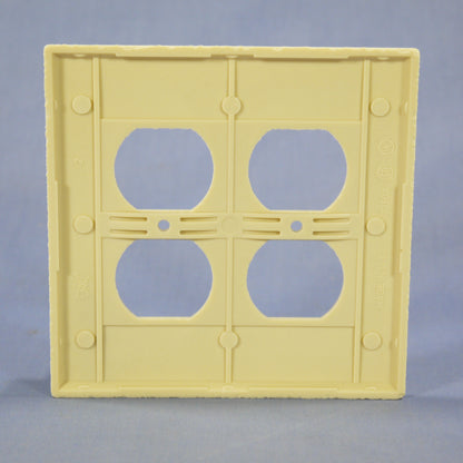 Eagle 2050V Ivory 2-Gang Duplex Outlet Plastic Mid-Size Wallplate Cover Plate