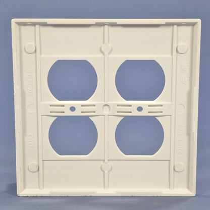 Eagle 2050W White 2-Gang Duplex Outlet Plastic Mid-Size Wallplate Cover Plate
