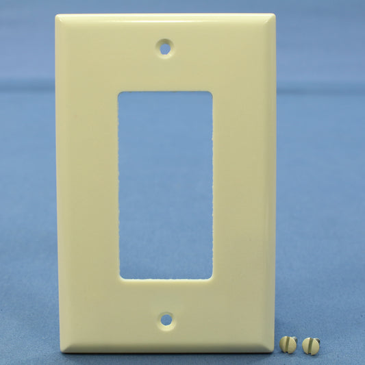 Eagle 2051A Almond 1-Gang Decorator GFCI Plastic Mid-Size Wallplate Cover Plate
