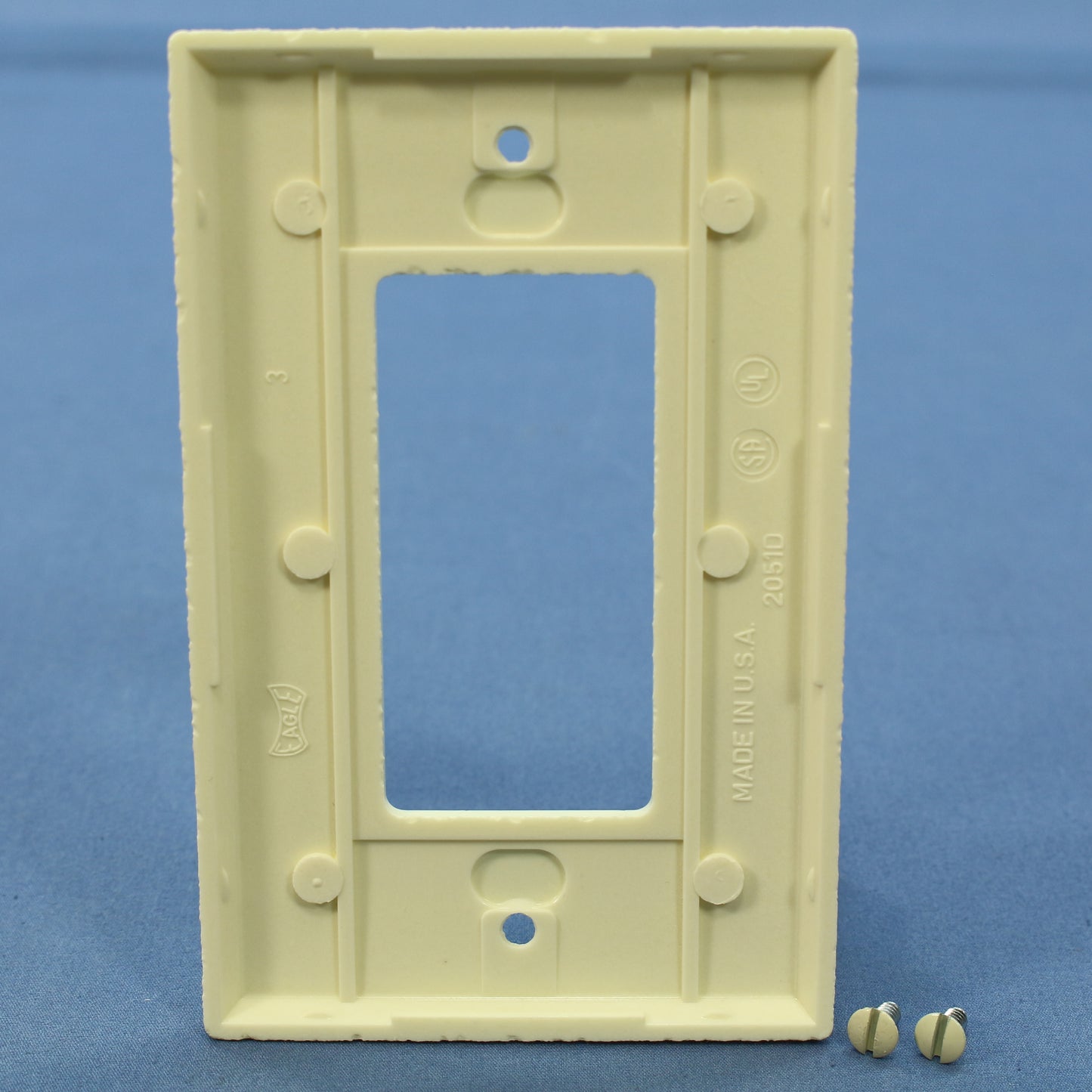 Eagle 2051A Almond 1-Gang Decorator GFCI Plastic Mid-Size Wallplate Cover Plate