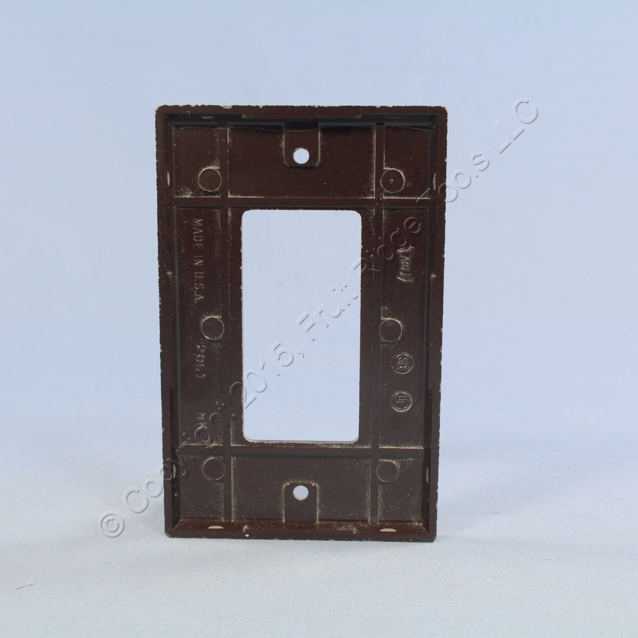 Eagle 2051B Brown 1-Gang Decorator GFCI GFI Plastic Mid-Size Wallplate Cover