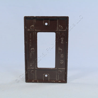 Eagle 2051B Brown 1-Gang Decorator GFCI GFI Plastic Mid-Size Wallplate Cover