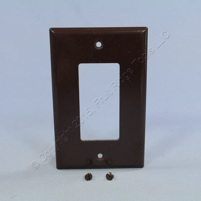 Eagle 2051B Brown 1-Gang Decorator GFCI Plastic Mid-Size Wallplate Covers 2pcs